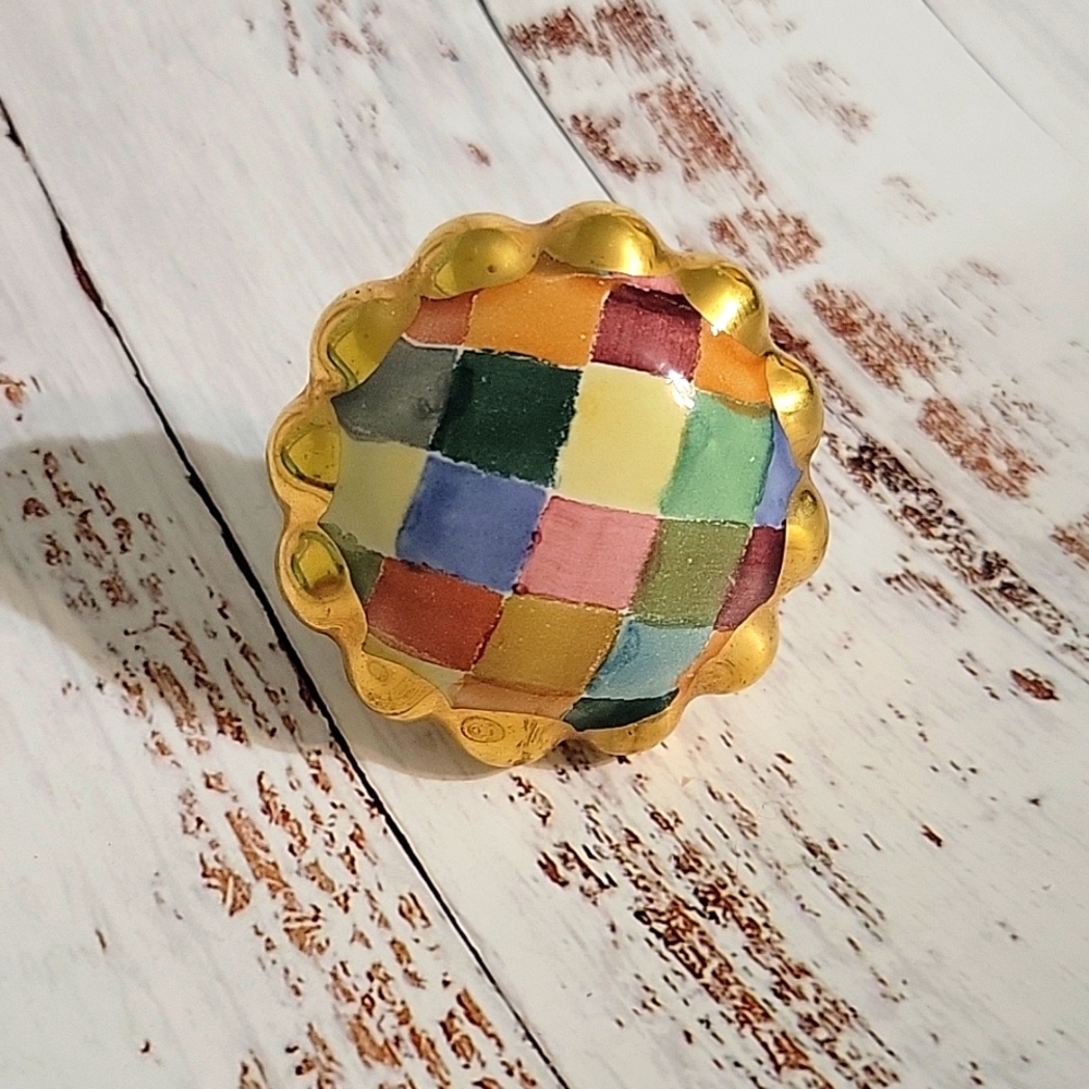 Mackenzie Childs Petit Four Drawer Pull Cabinet Knob